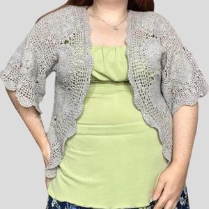 Grunge fairy crochet knit cardigan